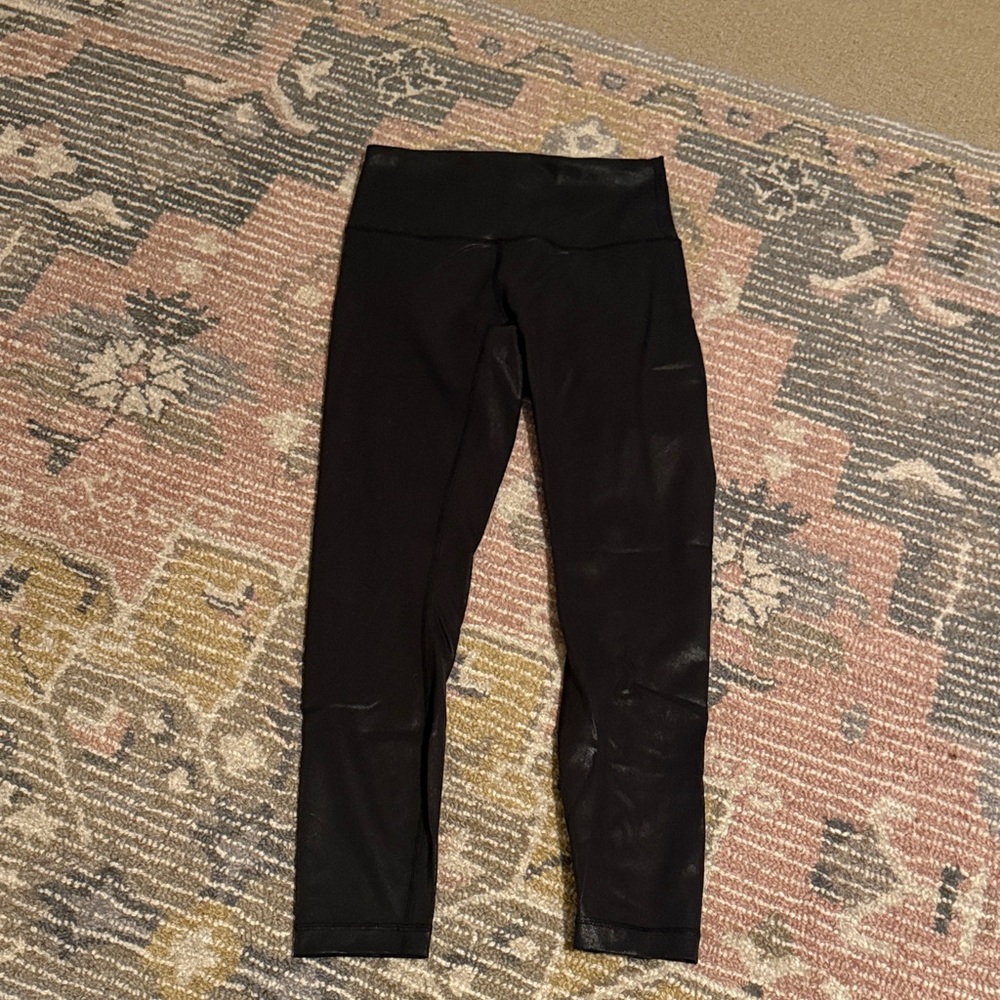 Lululemon faux leather Black High-Waisted Leggings
